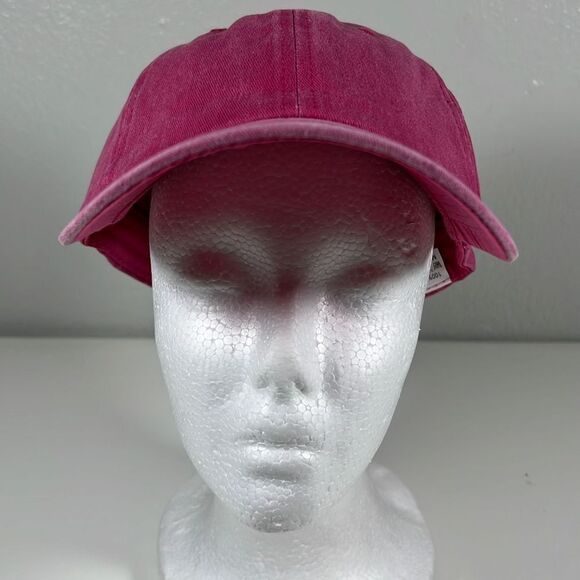 Women’s 100% Cotton Buckle Back Baseball Cap. 
Rose Red. OSFM - Picture 1 of 7